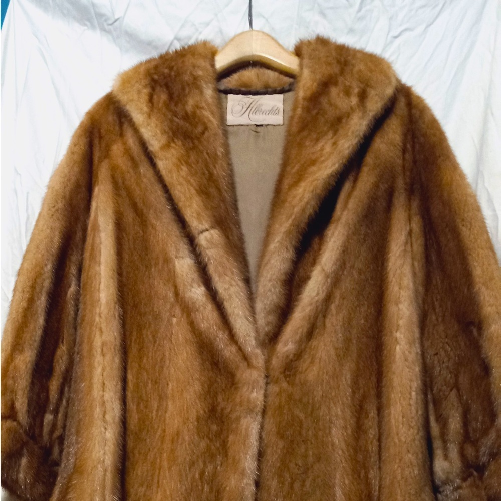 Albrecht’s Whiskey Mink Fur Coat Mid Length